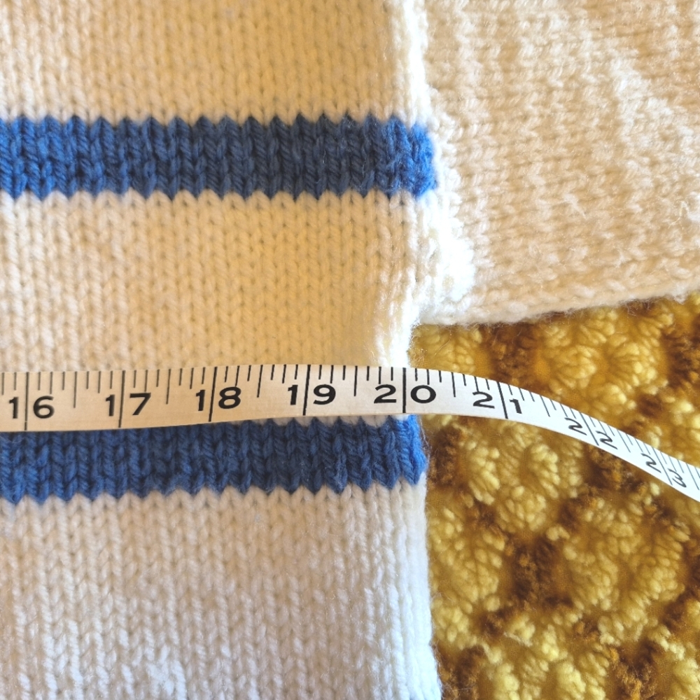 Vintage Handknit Striped/Chevron Sweater - Picture 4 of 7